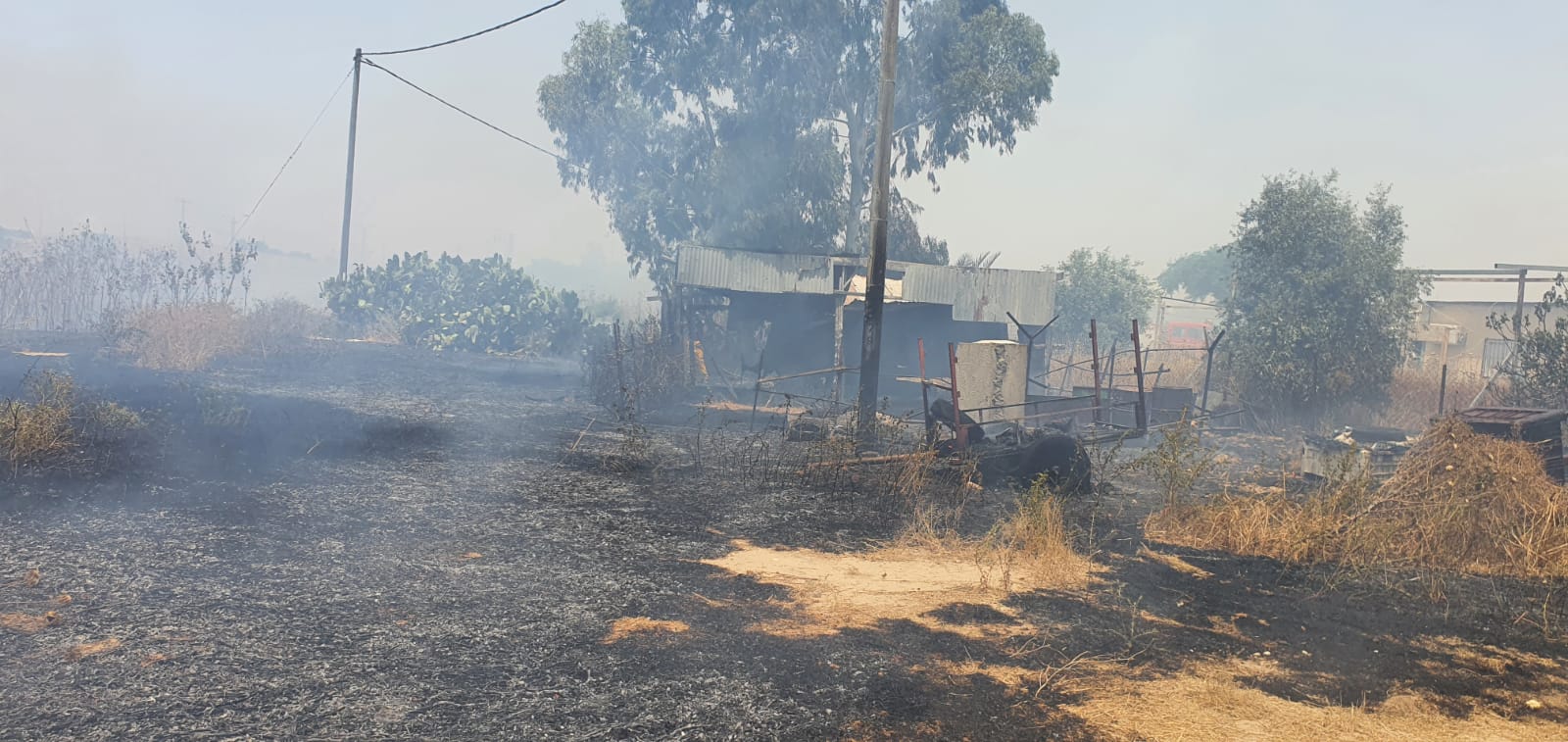 رهط: إندلاع حريق كبير في منطقة أشواك وإخلاء المنازل من السكان